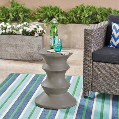 Alia Outdoor 22-inch Light-Weight Concrete Side Table