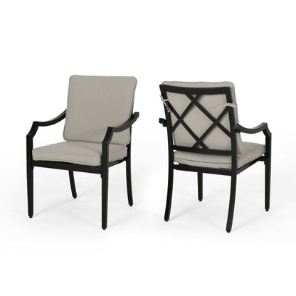 Carlson Diego Outdoor Aluminum Dining Chairs with Cushions (Set of 2)