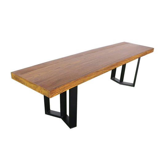 Santa Rosa Outdoor Finish Light Weight Concrete Dining Bench