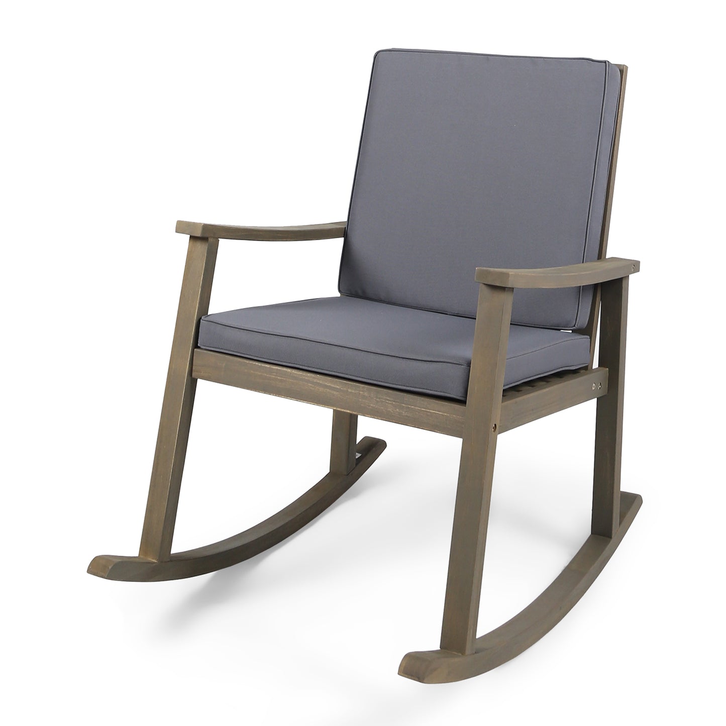 Aeney Outdoor Acacia Wood Rocking Chair