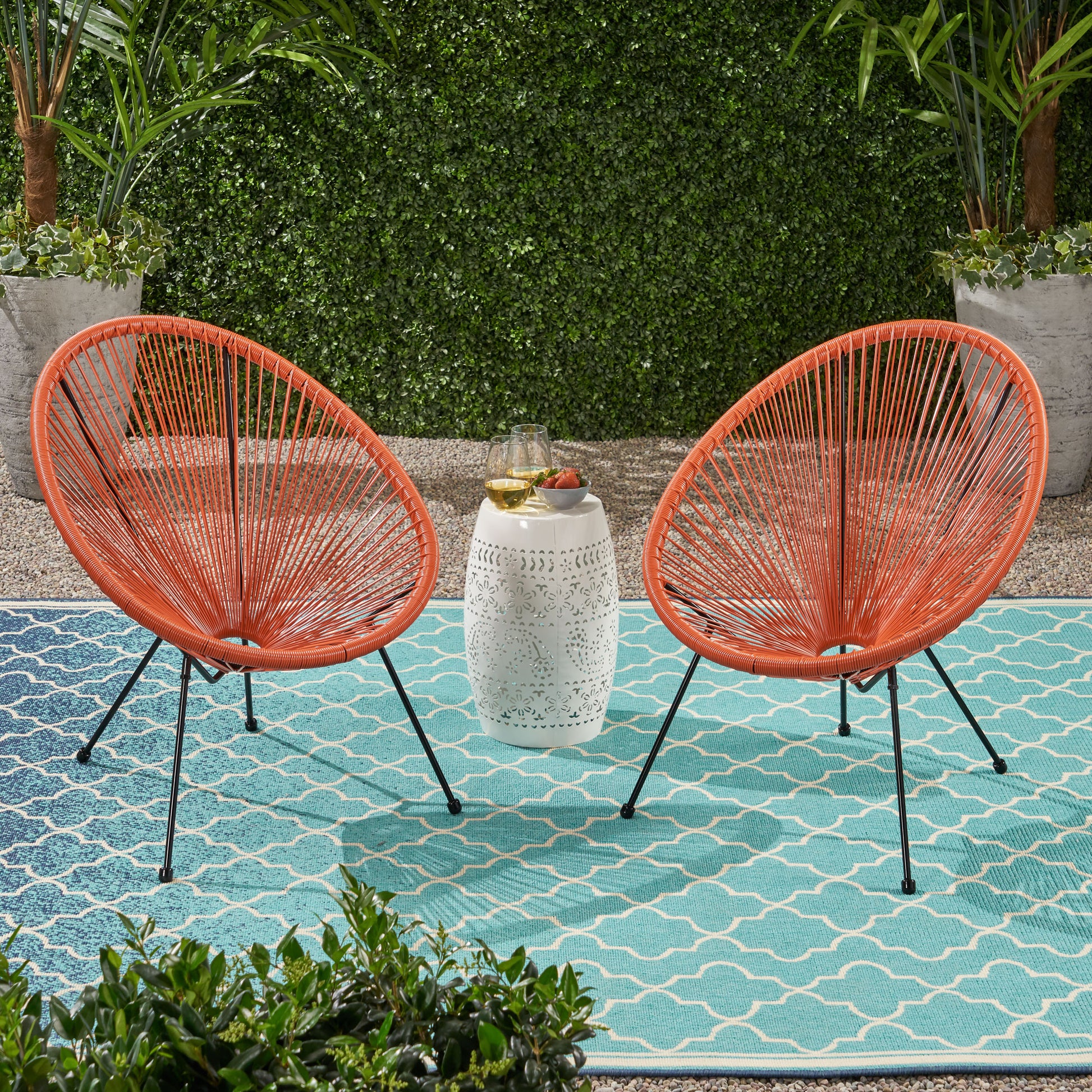 Major Outdoor Mexican String Weave Chair (Set of 2) – GDFStudio