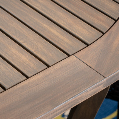 Baia Outdoor 70-inch Oval Acacia Wood Dining Table