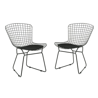 Fonda Outdoor Iron Chairs (Set of 2)