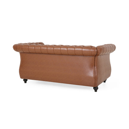 Madelena Traditional Chesterfield Loveseat