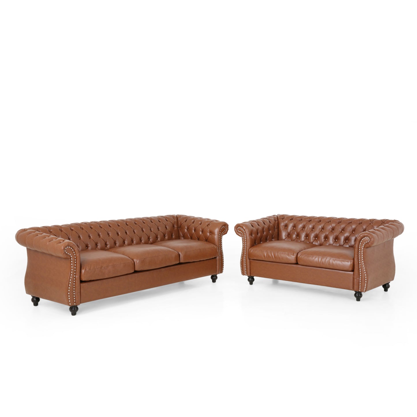 Madelena Traditional Chesterfield 2 Piece Living Room Set