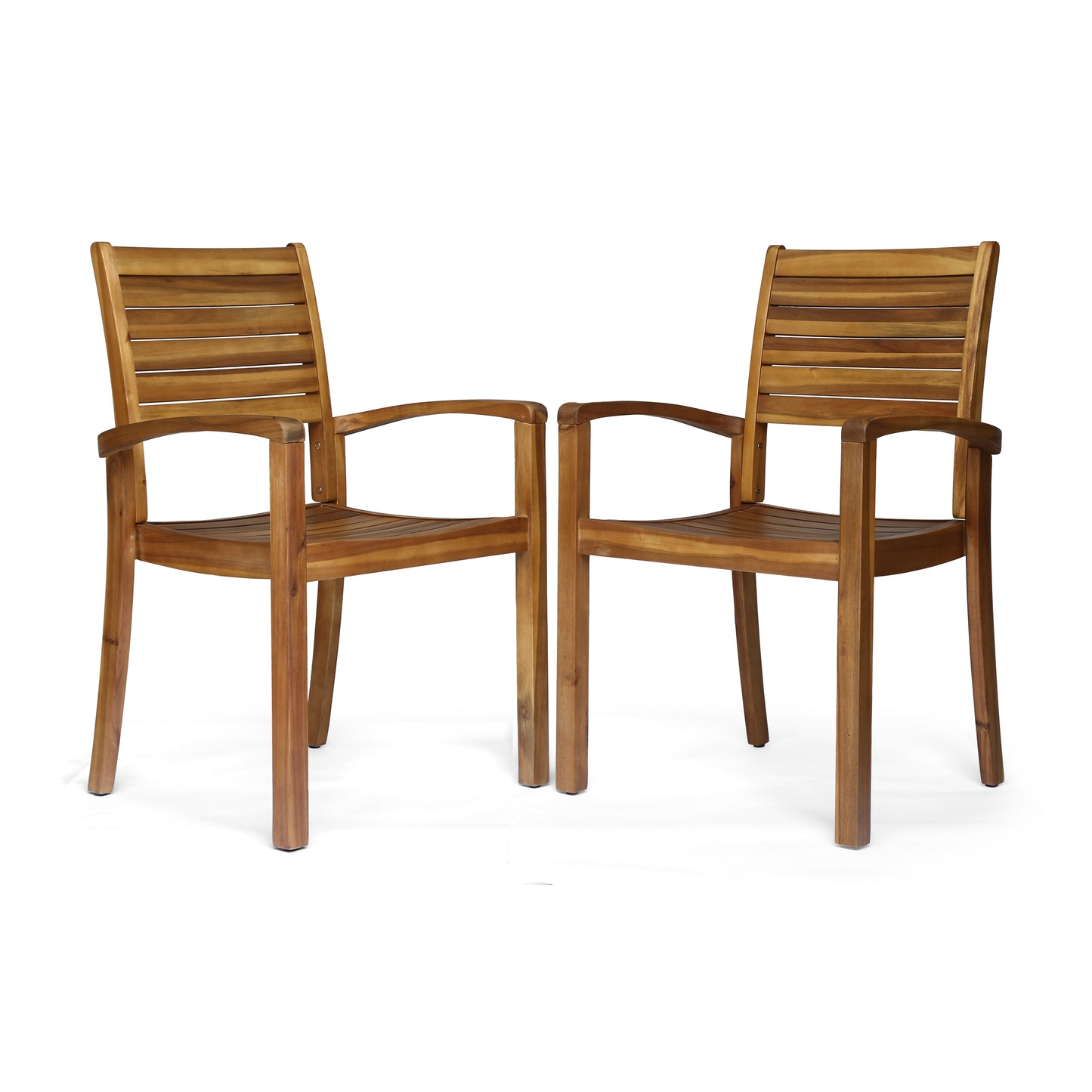 Watts Outdoor Acacia Wood Dining Chairs (set of 2)