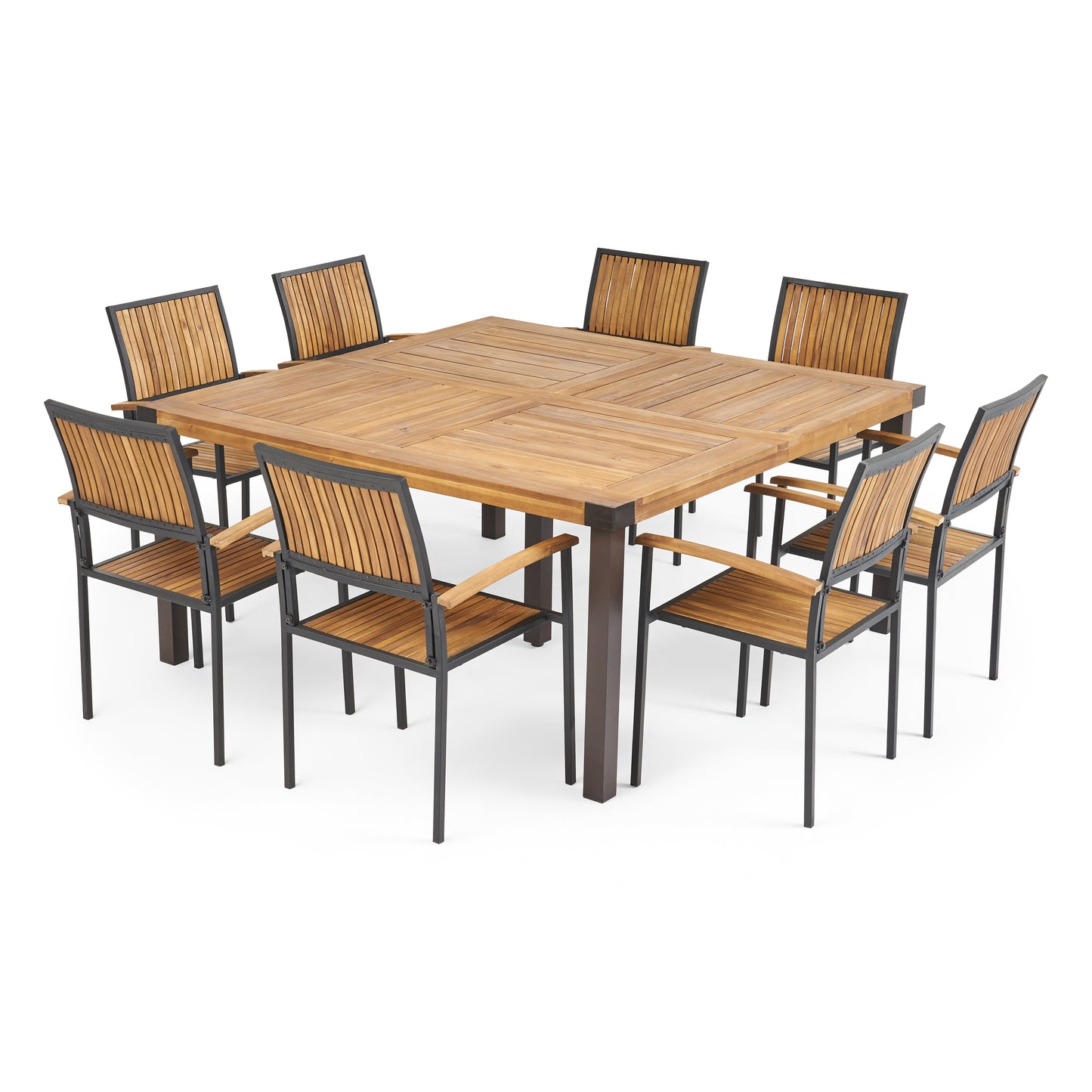 Maggie Outdoor 8 Seater Acacia Wood Dining Set
