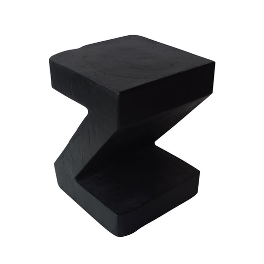 Ligia Modern Z-Shaped Lightweight Concrete Accent Side Table