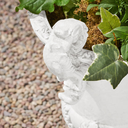Renee Chalice Garden Urn Planter, Roman, Botanical, Lightweight Concrete