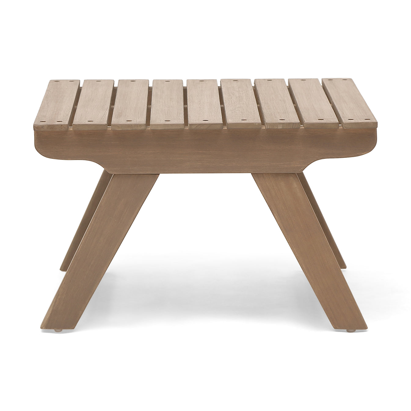 Kailee Outdoor Wooden Side Table, Gray Finish GDFStudio
