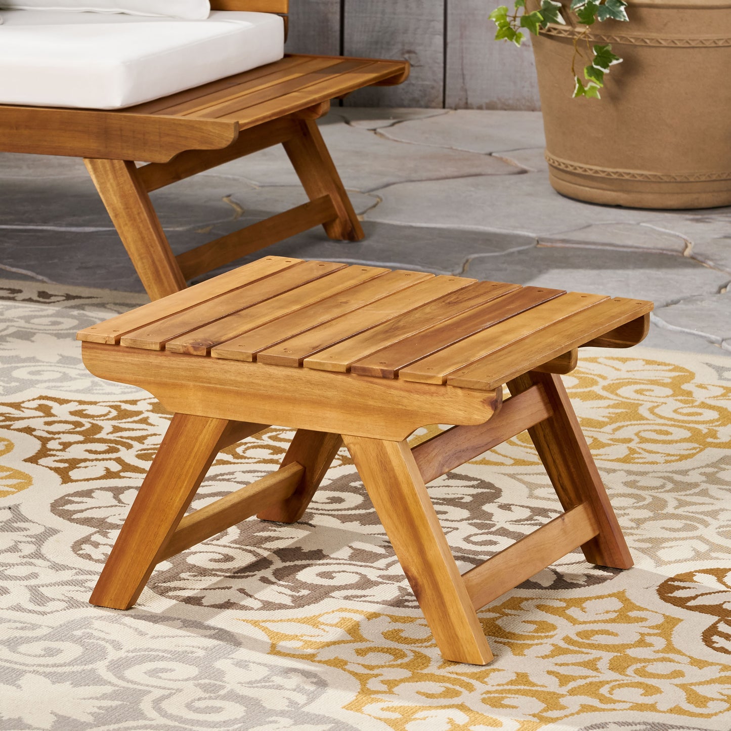 Kaiya Outdoor Wooden Side Table