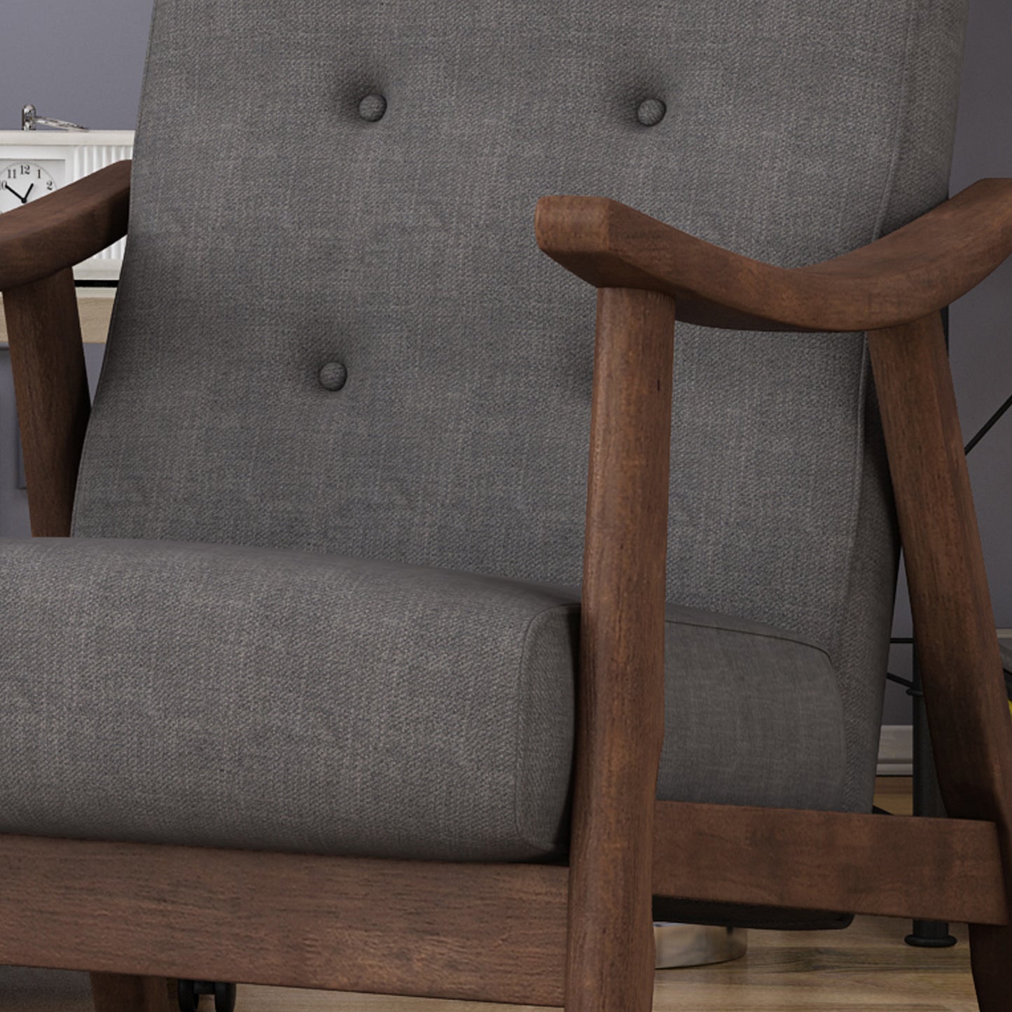 Taya Mid-Century Modern 3-Piece Chairs & Love Seat Living Room Set