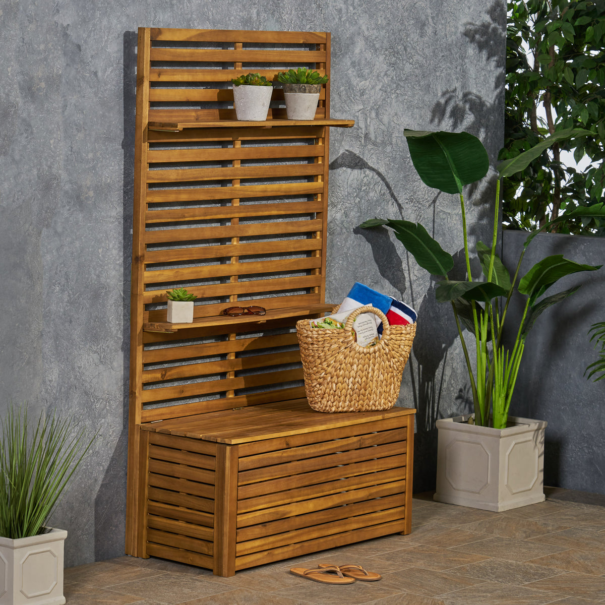 Priscilla Outdoor Wooden Hall Tree – GDFStudio
