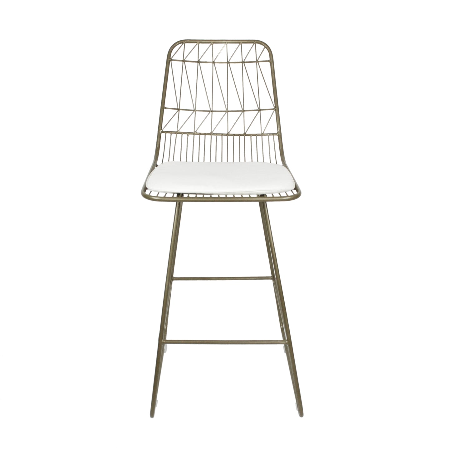 Hedy Outdoor Wire Counter Stools with Cushions (Set of 4)