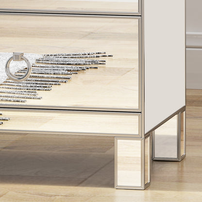 Hedy Modern Mirrored 3 Drawer Cabinet