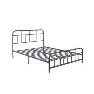Sylvia Queen-Size Iron Bed Frame, Minimal, Industrial – GDFStudio