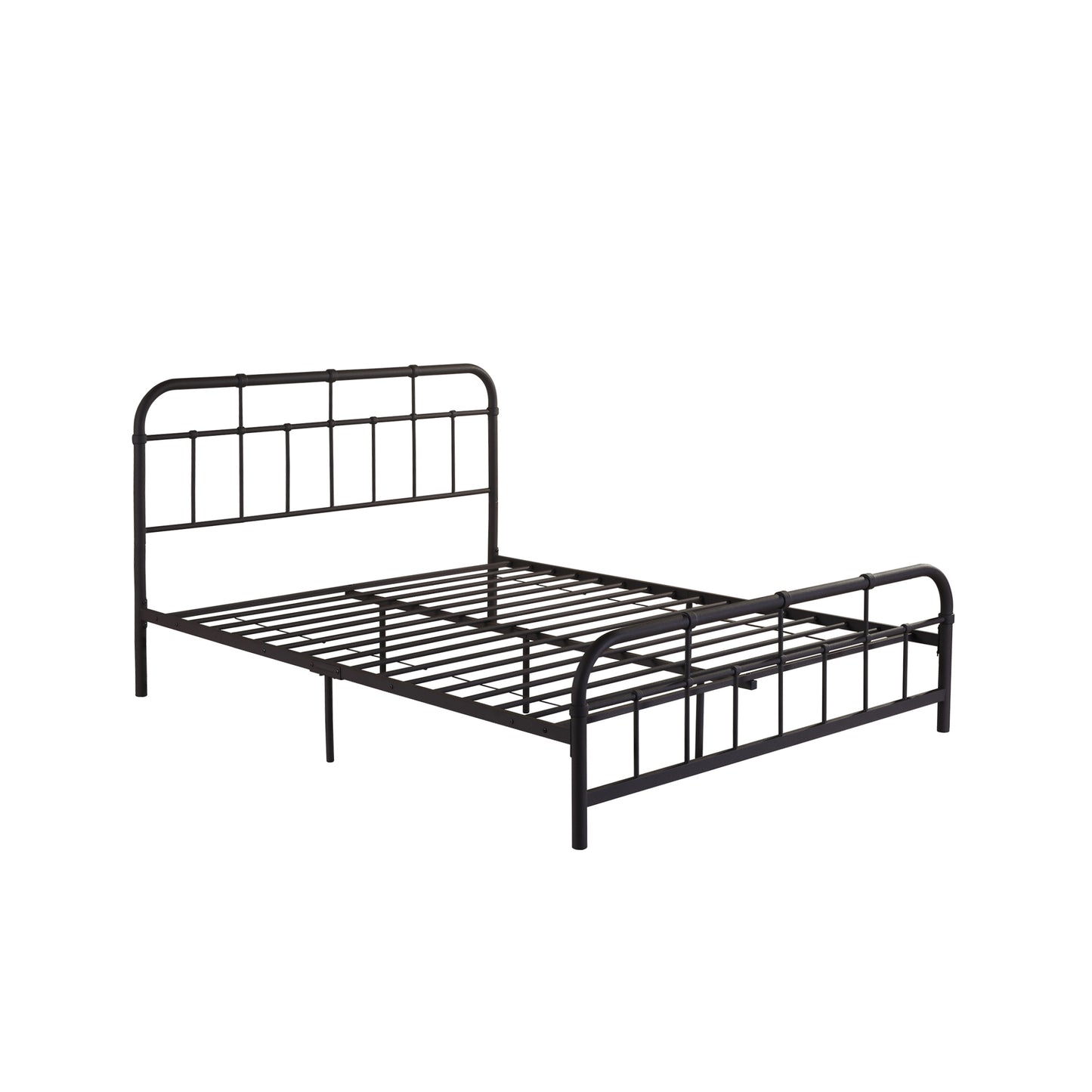 Sylvia Queen-Size Iron Bed Frame, Minimal, Industrial