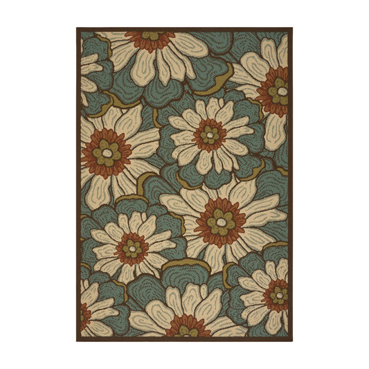 Orval Outdoor Floral Area Rug