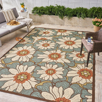 Orval Outdoor Floral Area Rug