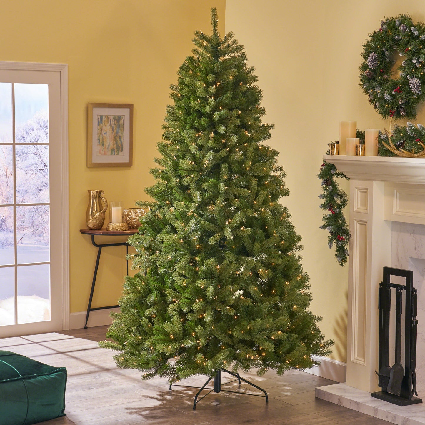 7-Foot Mixed Spruce Hinged Artificial Christmas Tree