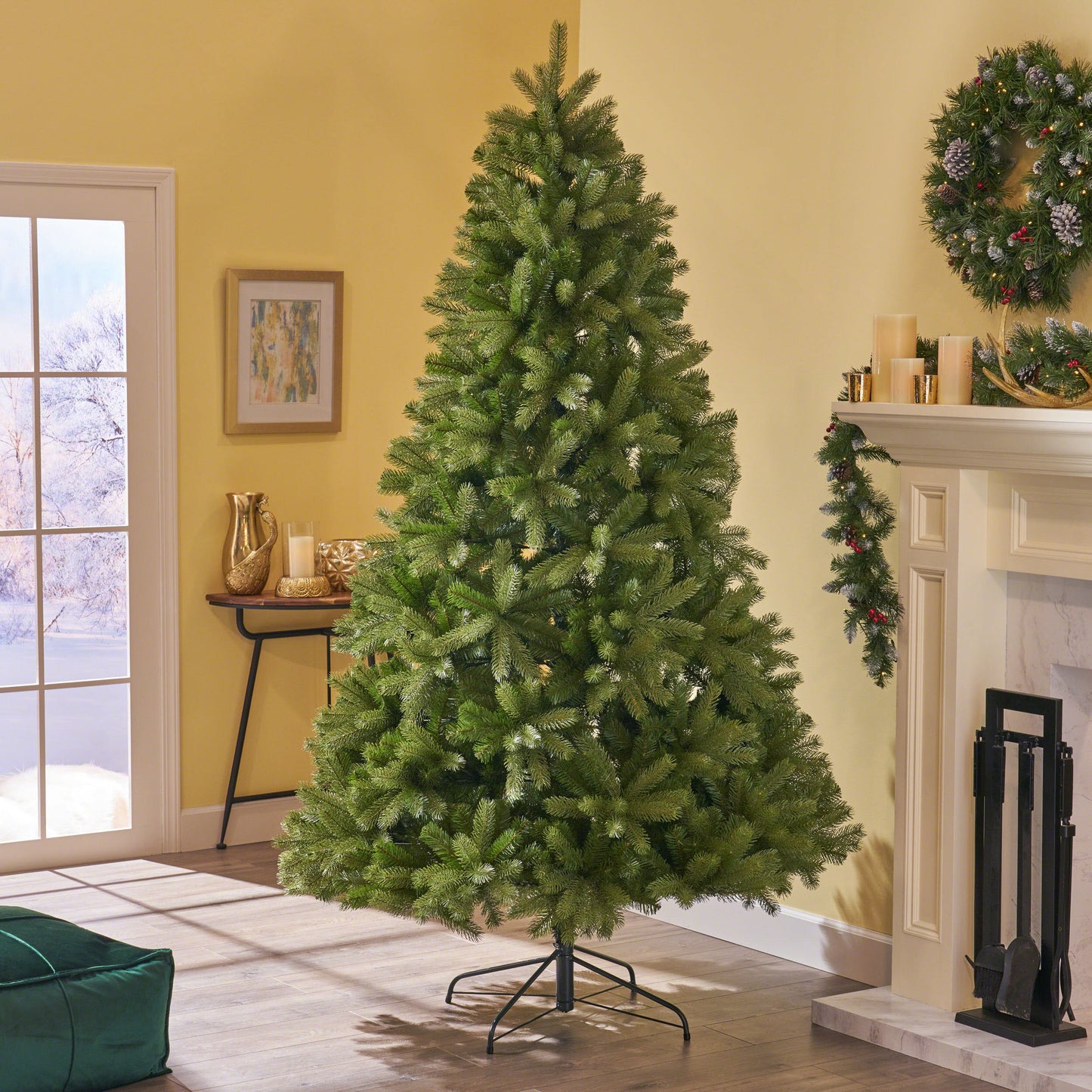 7-Foot Mixed Spruce Hinged Artificial Christmas Tree