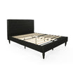 Lera Fully-Upholstered Queen-Size Platform Bed Frame, Low-Profile, Con ...