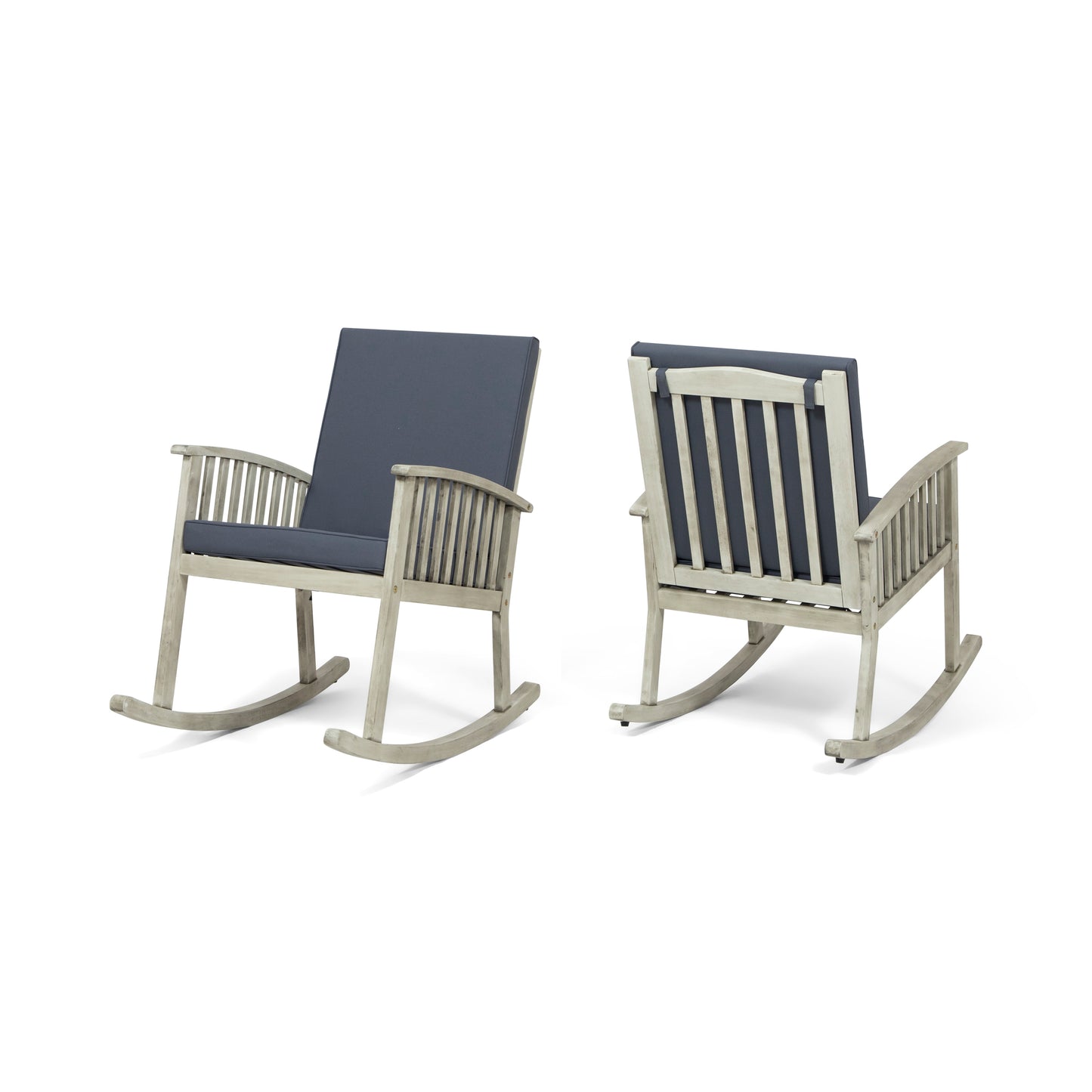 Audrey Outdoor Acacia Wood Rocking Chairs (Set of 2)