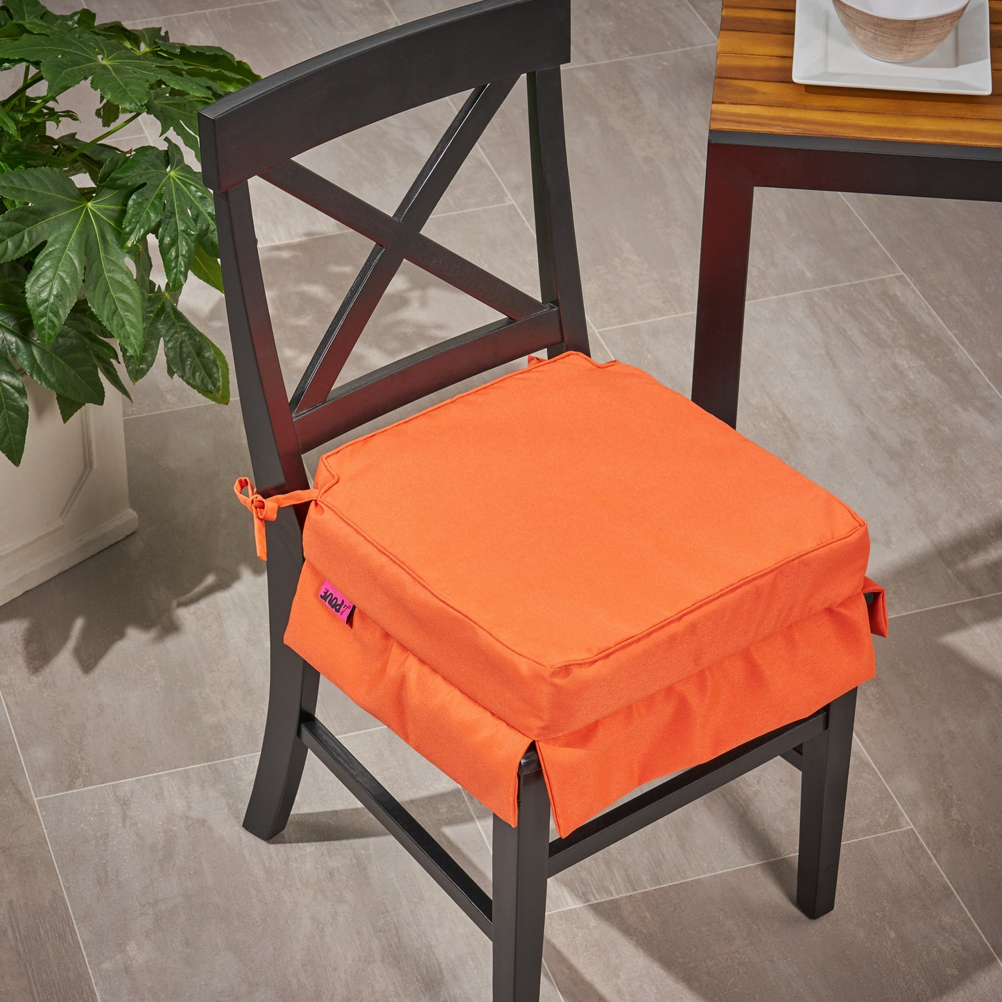 Sanscar Outdoor Fabric Classic Skirted Chair Cushion