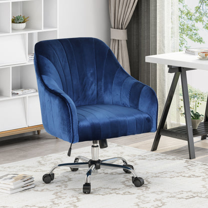 Haiden Glam Velvet Home Office Chair with Swivel Base