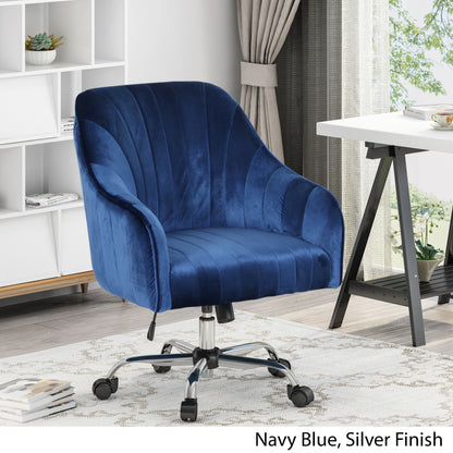 Haiden Glam Velvet Home Office Chair with Swivel Base