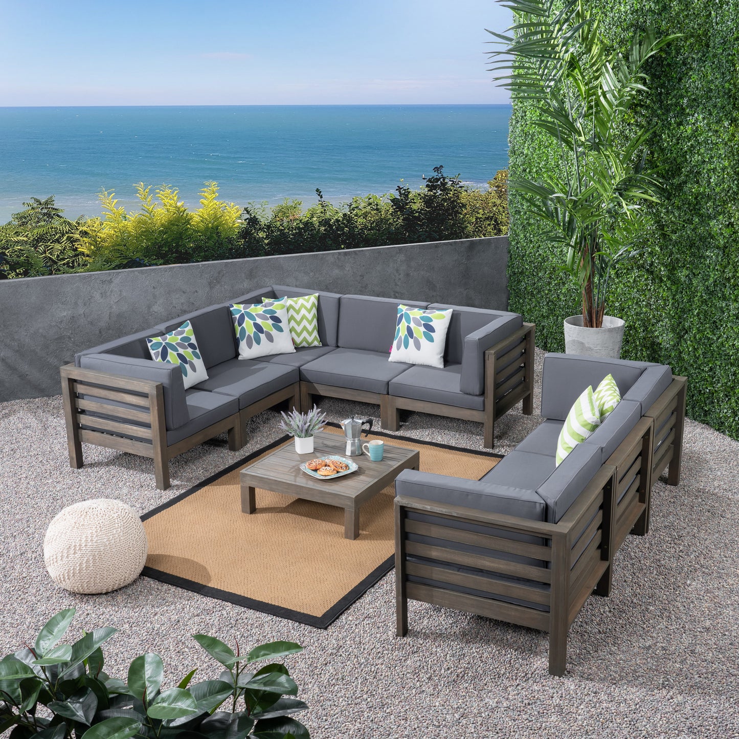 Ravello Outdoor Sectional Sofa Set with Coffee Table
