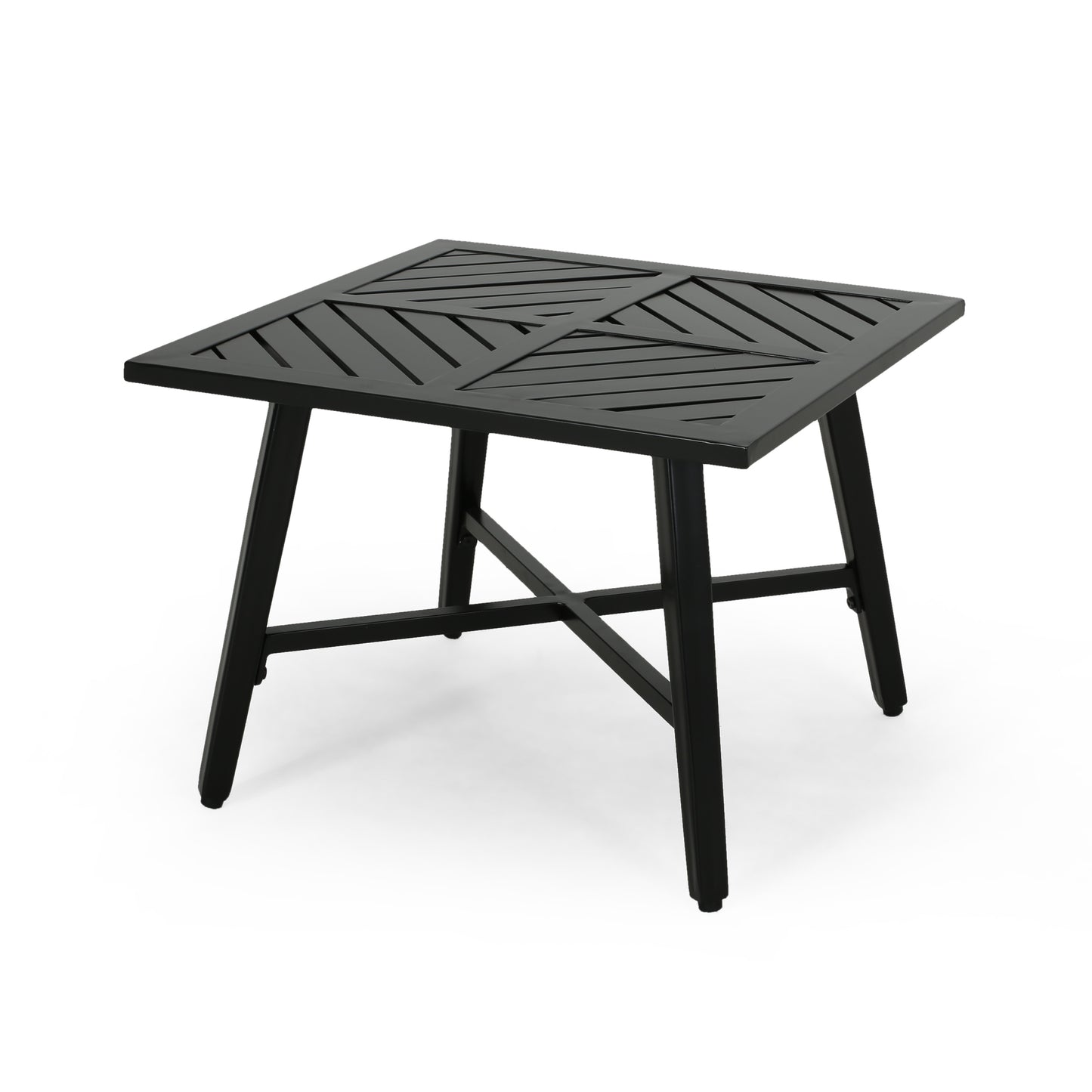 Carlson Diego Outdoor Aluminum Side Table, Matte Black