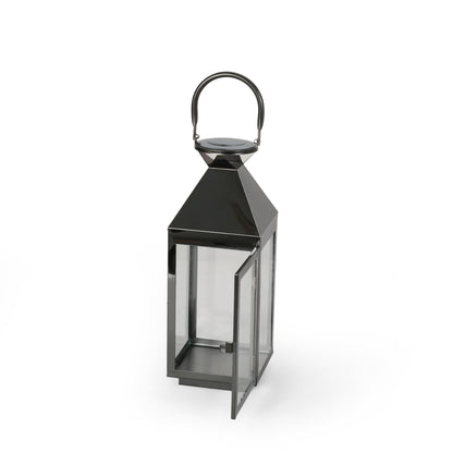Sabina 16" Modern Outdoor Stainless Steel Lantern
