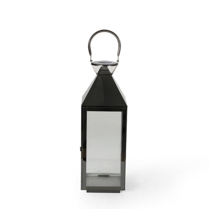 Cassien Modern Stainless Steel Lantern Set