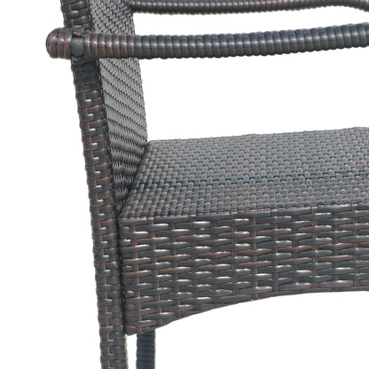 Iremide Outdoor Wicker Barstool Chair (Set of 2)