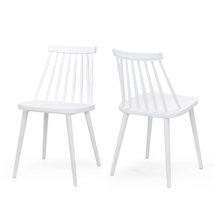 Phoebe Hume Farmhouse Spindle-Back Dining Chair (Set of 2)