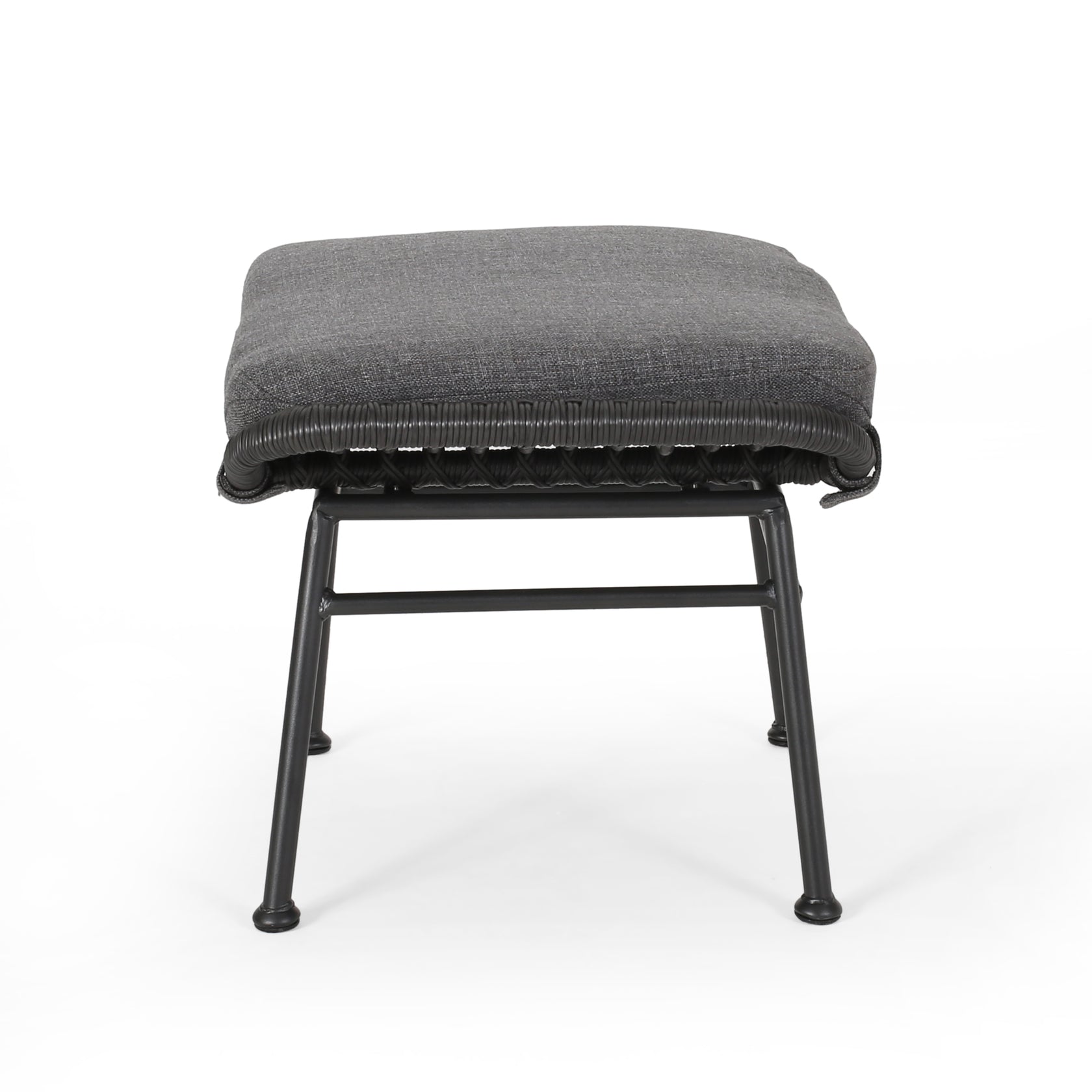 Gloria Outdoor Modern Boho Wicker Ottoman (Set of 2) – GDFStudio
