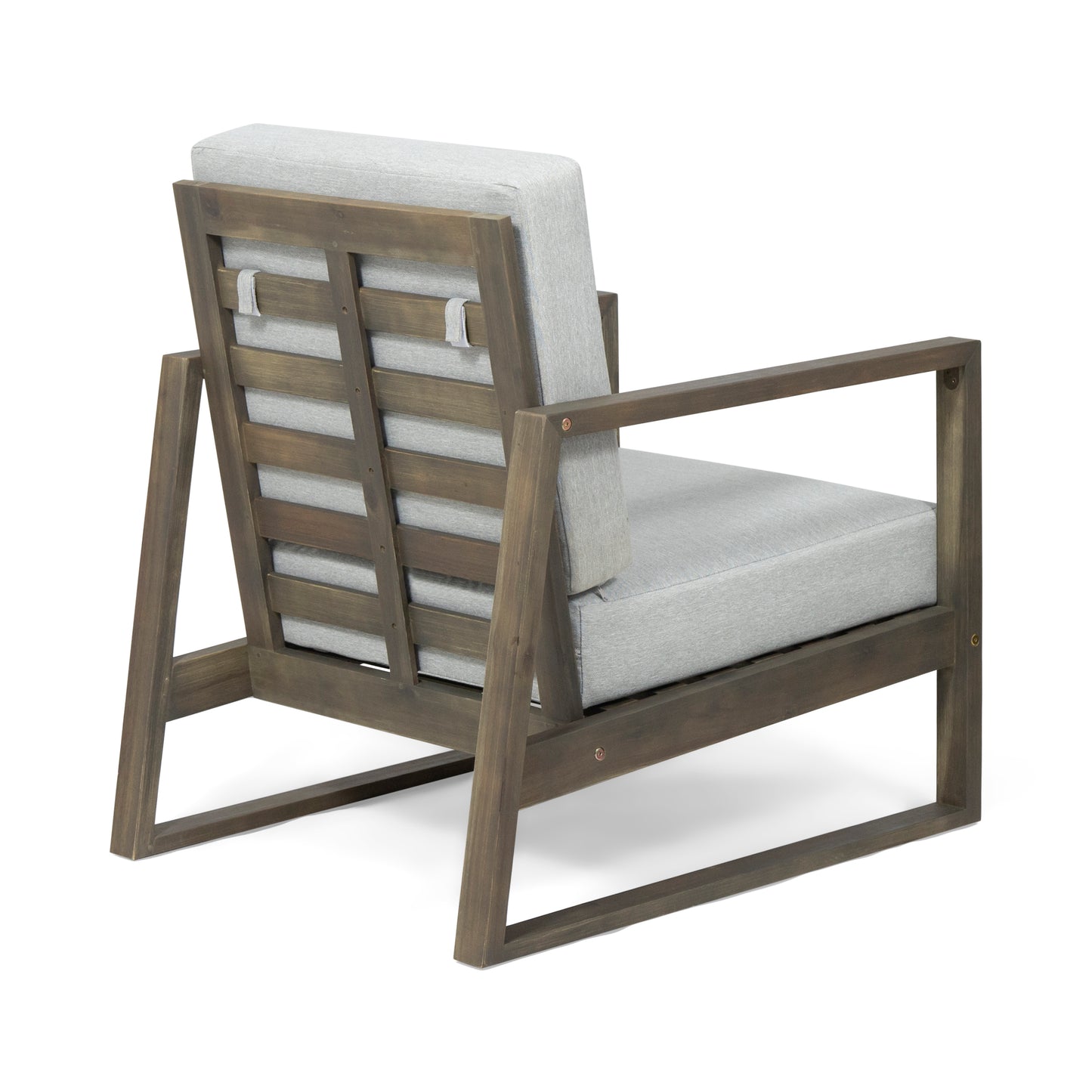 Marlee Outdoor Acacia Wood Club Chair with Cushions (Set of 2)