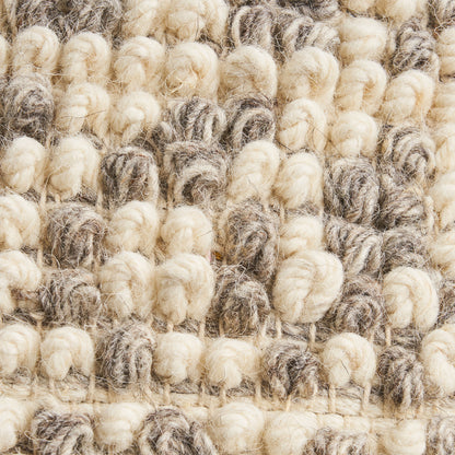 Zoriah Boho Wool and Cotton Ottoman Pouf