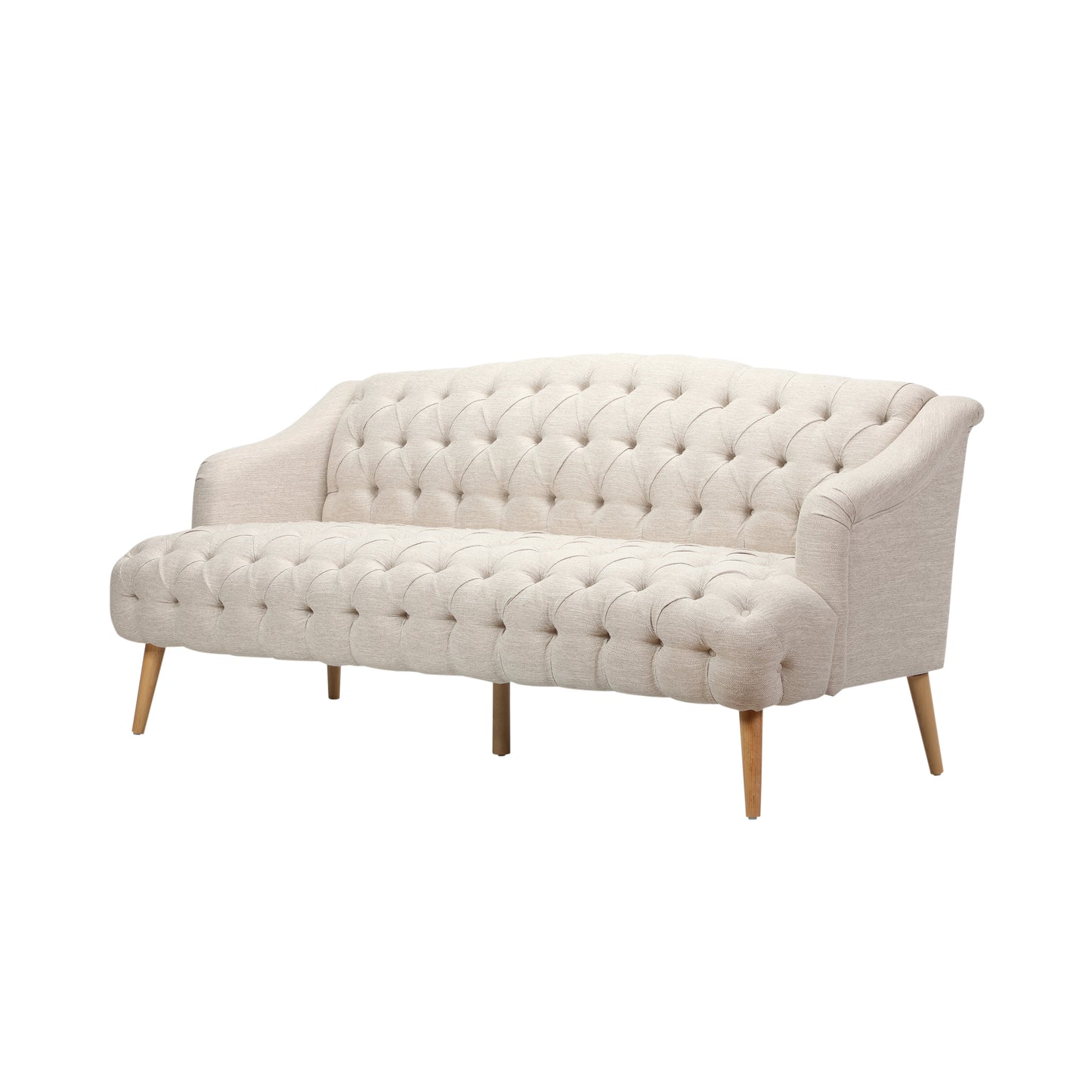 Kayleigh Contemporary Tufted Fabric 3 Seater Sofa