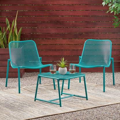 Brenner Outdoor Modern 2 Seater Chat Set