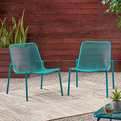 Brenner Outdoor Modern Dining Chair (Set of 2)