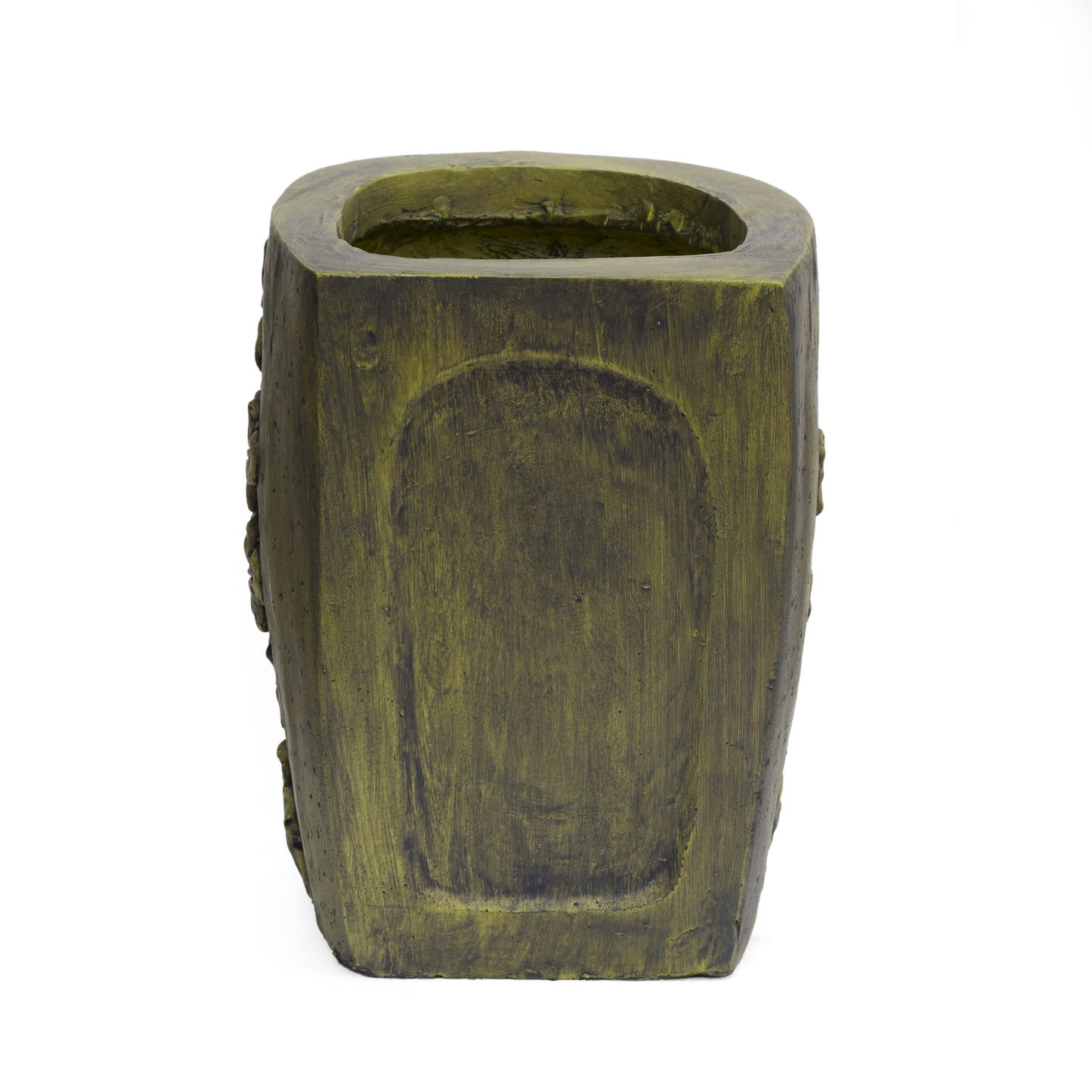 Elliott Outdoor Green Man Tiki Urn, Antique Green Finish