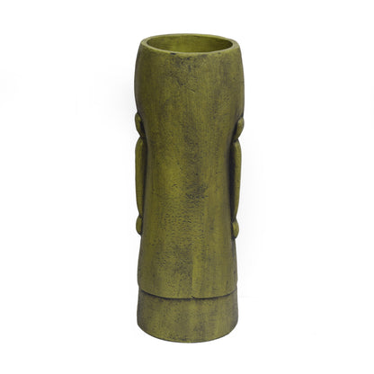 Major Outdoor Easter Island Tiki Urn, Antique Green Finish