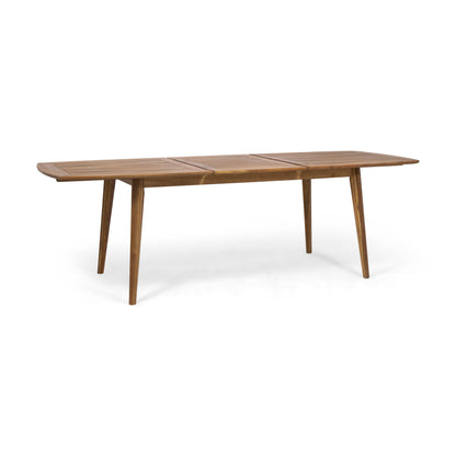 Stanford Outdoor Acacia Wood Expandable Dining Table