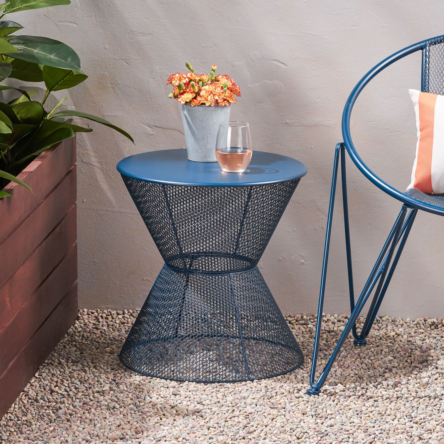 Tristian Modern Outdoor Iron Side Table