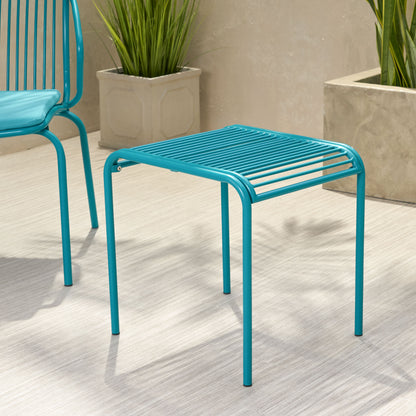 Emily Outdoor Modern Iron Side Table