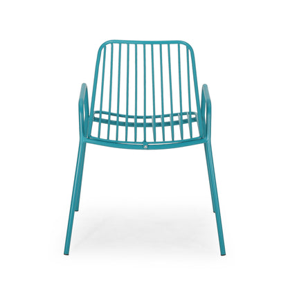 Ashwood Outdoor Modern Iron Club Chair (Set of 2)