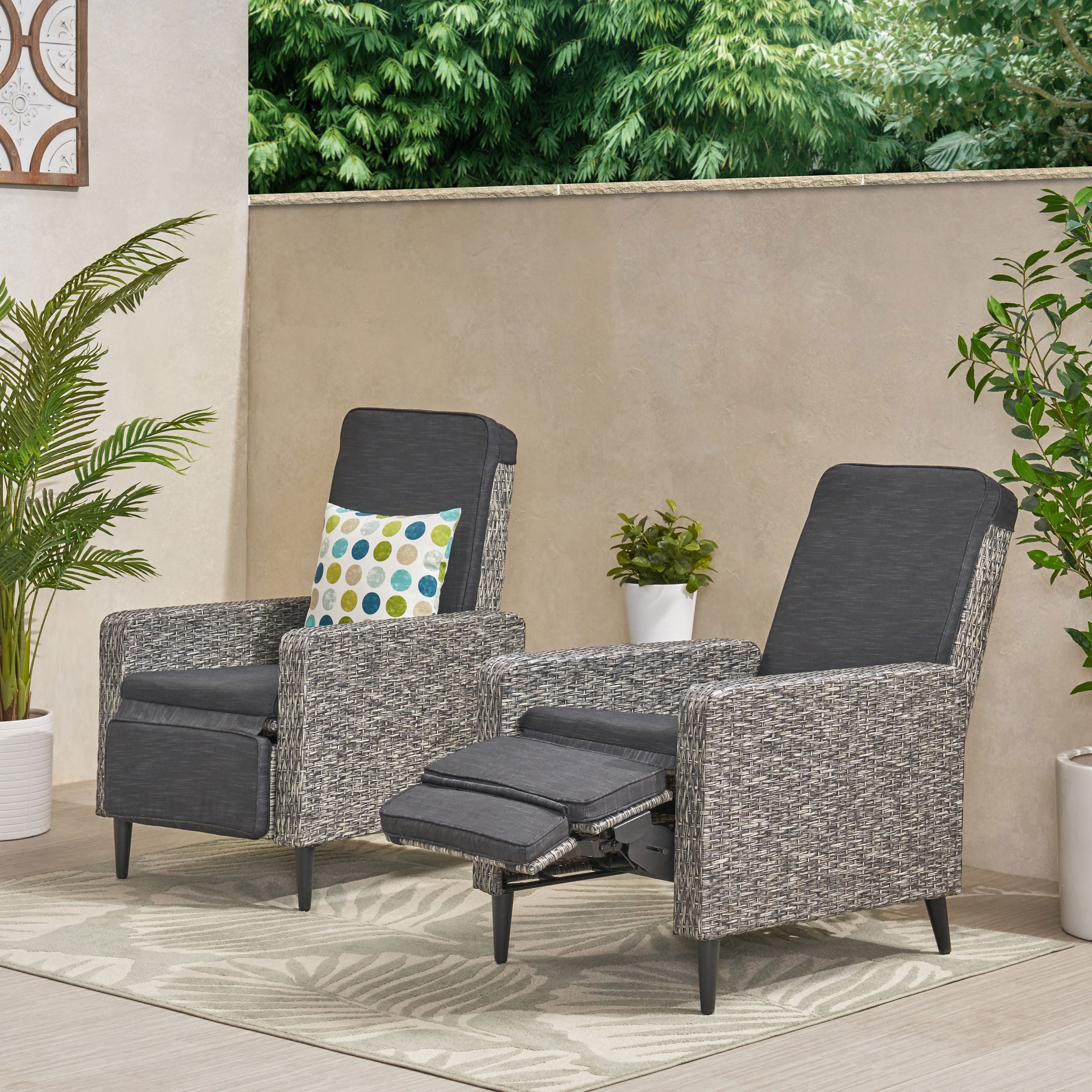 Wicker discount recliners outdoor