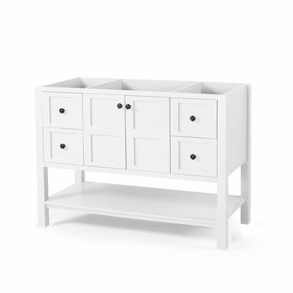 Jamison Contemporary 48" Wood Bathroom Vanity (Counter Top Not Included)